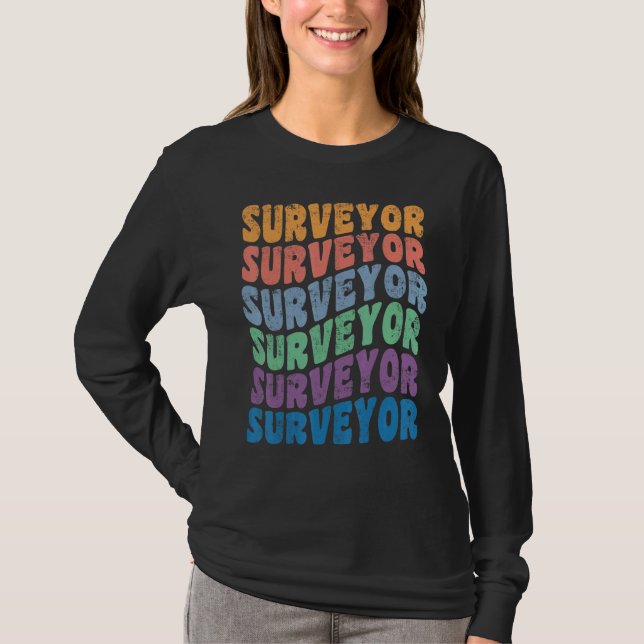 Camiseta Agrimensor Retro Divertido Agrimensor (Anverso)