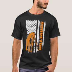 Camiseta Agrimensura de la bandera de Estados Unidos 4 de j