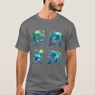 Camiseta Agrupación de ballenas de buzo o snorkel