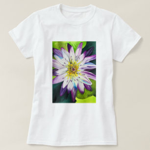 Camiseta Agua acuática lirios arte fino
