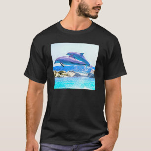 Camiseta Agua de desintegración de delfines en el Atlántico
