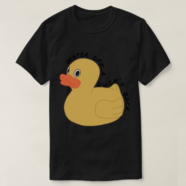 Camiseta Agua de la espalda de un pato (Diseño del anverso)