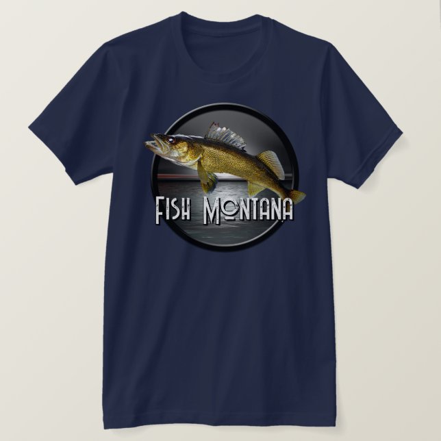 Camiseta Agua de la Luna y Pike Walleye (Anverso del diseño)