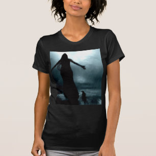 Camiseta agua de lluvia morrigan del cuervo del cuervo de