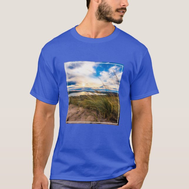 Camiseta Agua | Dunas de oso durmiente de Glen Lake Michiga (Anverso)