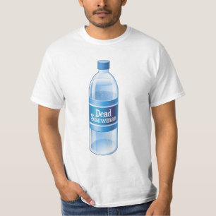 Camiseta Agua embotellada derretida muñeco de nieve muerto