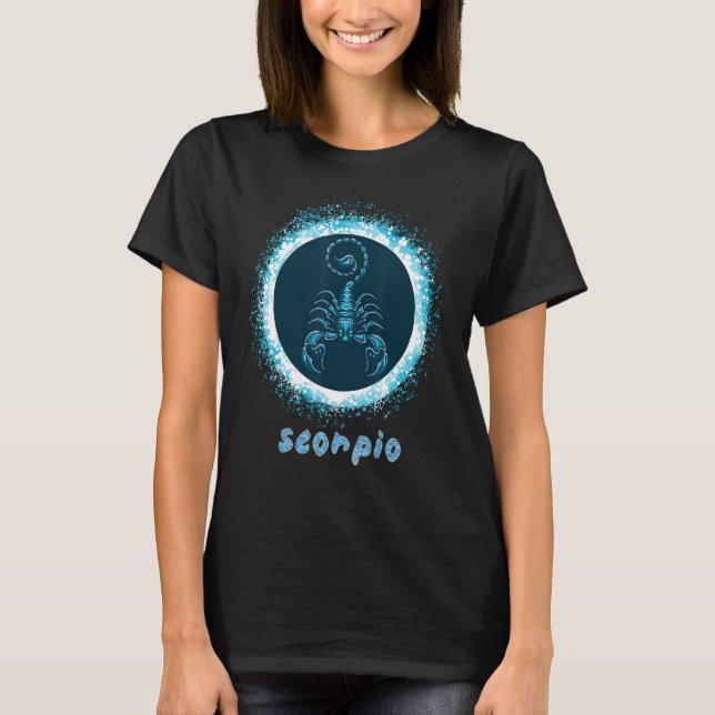 Camiseta Agua Escorpio Rótulo Zodiaco Astrología Horoscopio (Anverso)