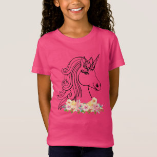Camiseta Agua Floral Unicornio