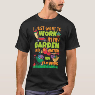 Camiseta Agua, flores, jardinería para mujeres