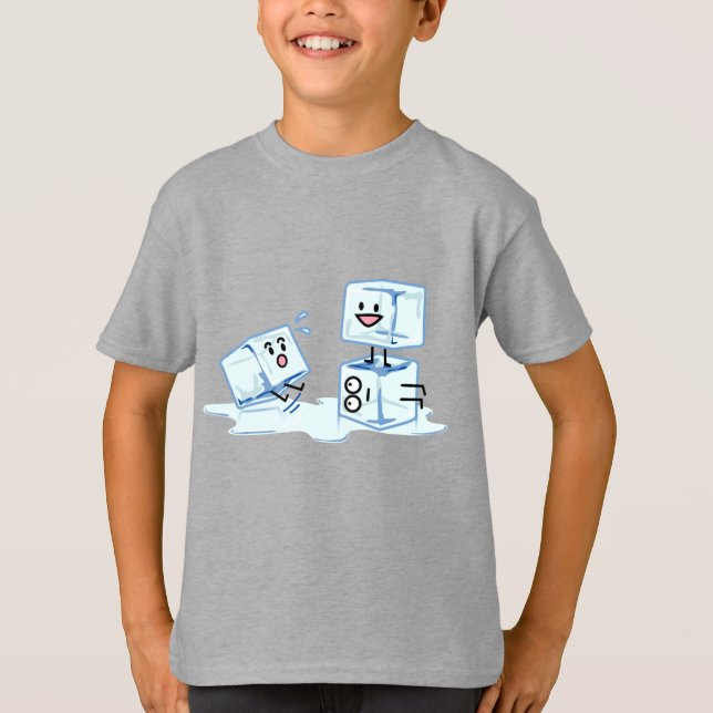 Camiseta agua helada del cubo de los cubos de hielo que (Anverso)