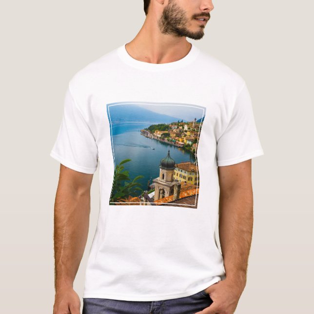 Camiseta Agua | Iglesia de San Benedetto Lago de Garda, Ita (Anverso)