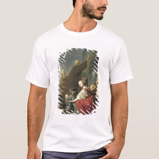Camiseta Agua llamativa de Moses de la roca (Anverso)