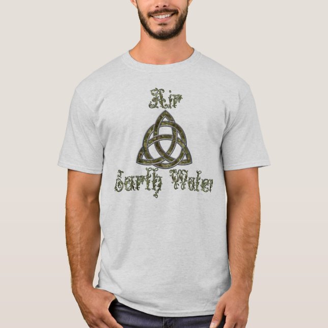 Camiseta Agua natural del aire de la tierra de Triquetra (Anverso)