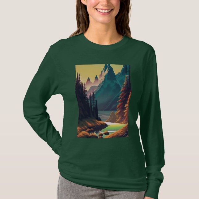 Camiseta Agua natural paisajística (Anverso)