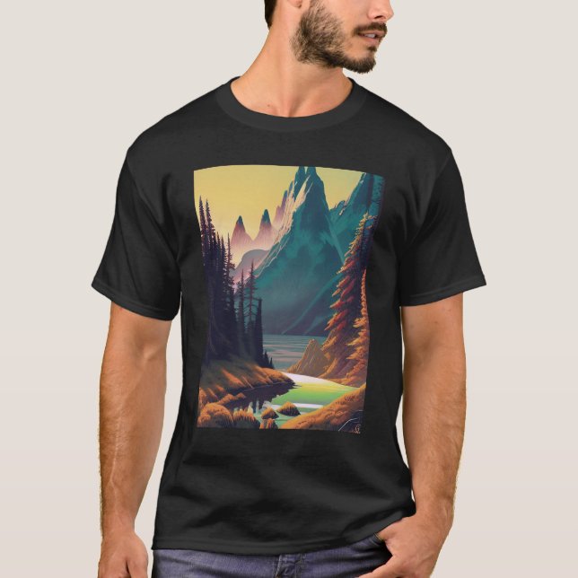 Camiseta Agua natural paisajística (Anverso)