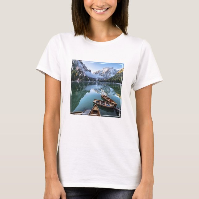 Camiseta Agua | Pragser Wildsee Dolomitas Italia (Anverso)