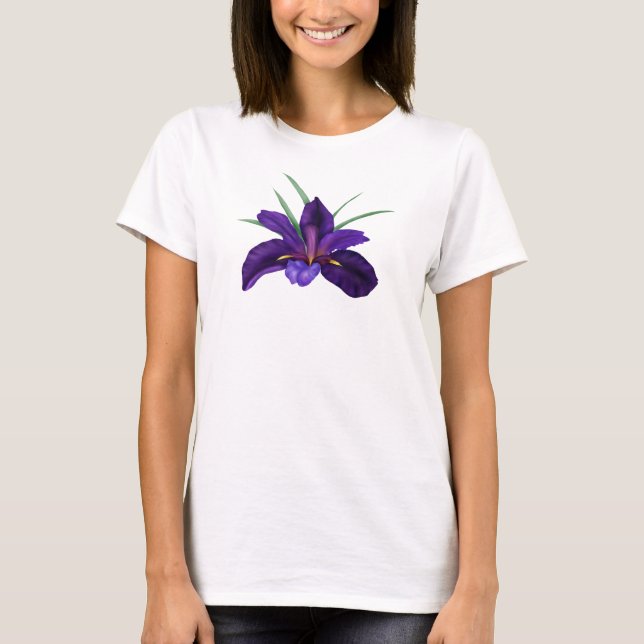 Camiseta Agua Púrpura Profunda Bog Ilustracion Iris (Anverso)