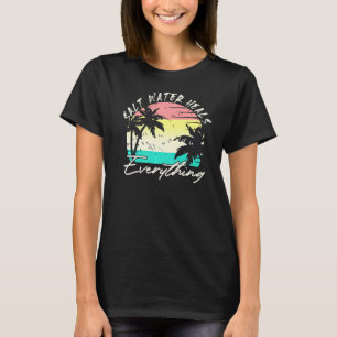 Camiseta Agua Salada Curará Todo El Retro Vintage Playa