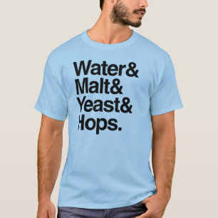 Camiseta Agua y malta y levadura y saltos