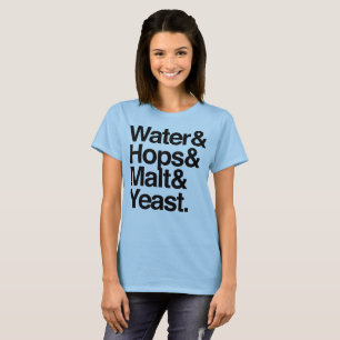 Camiseta Agua y saltos y malta y levadura
