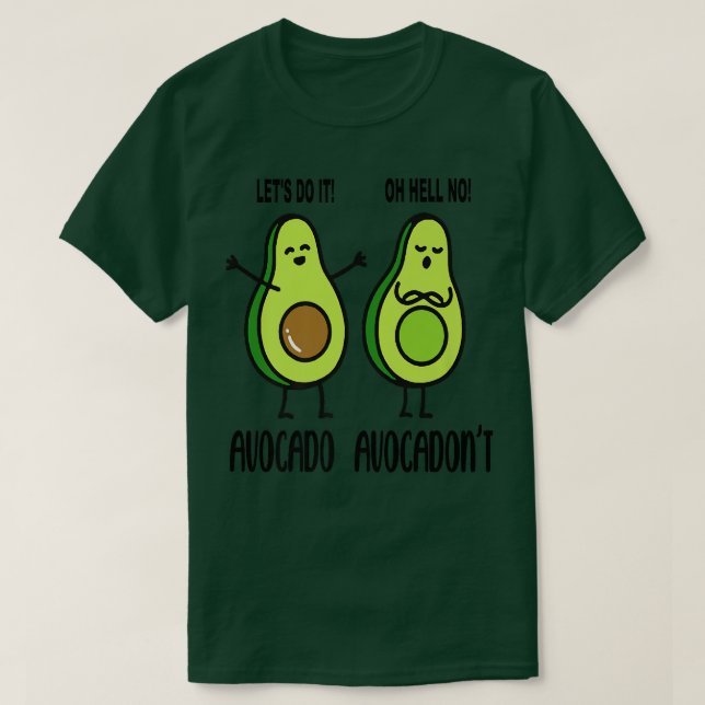 Camiseta Aguacate Adont Funny Para Los Amantes Del Aguacate (Diseño del anverso)
