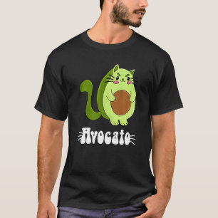 Camiseta Aguacate Aguacate Gato Dueño de Gato Vegano Vegeta