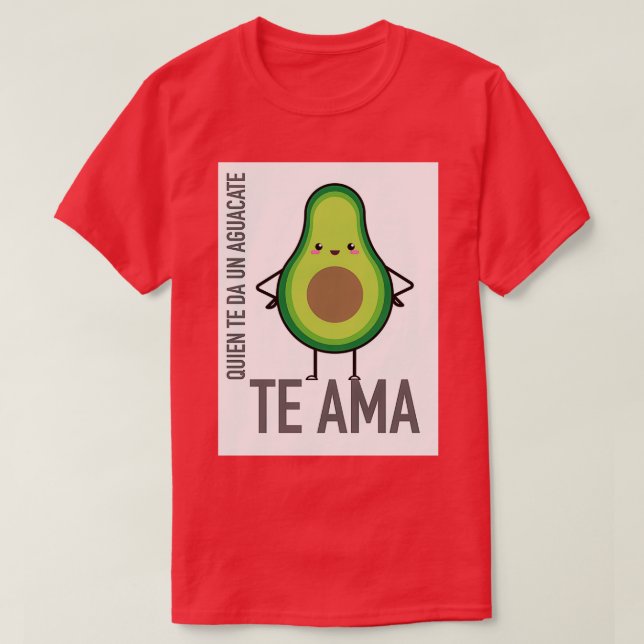 Camiseta Aguacate amor (Diseño del anverso)