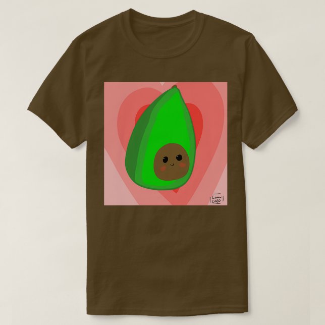Camiseta aguacate amor (Diseño del anverso)