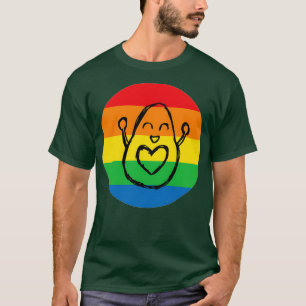 Camiseta aguacate arcoiris