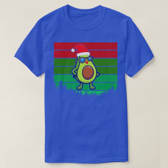 Camiseta Aguacate Avo Feliz Navidad Placa Santa Hat Textos  (Diseño del anverso)