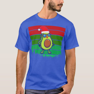 Camiseta Aguacate Avo Feliz Navidad Placa Santa Hat Textos