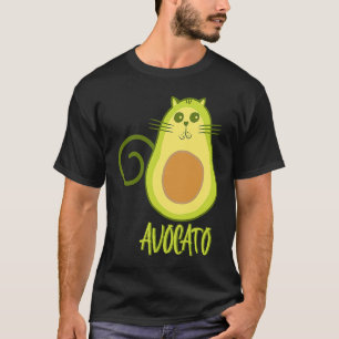 Camiseta Aguacate  Avocato  Gato y Veganos