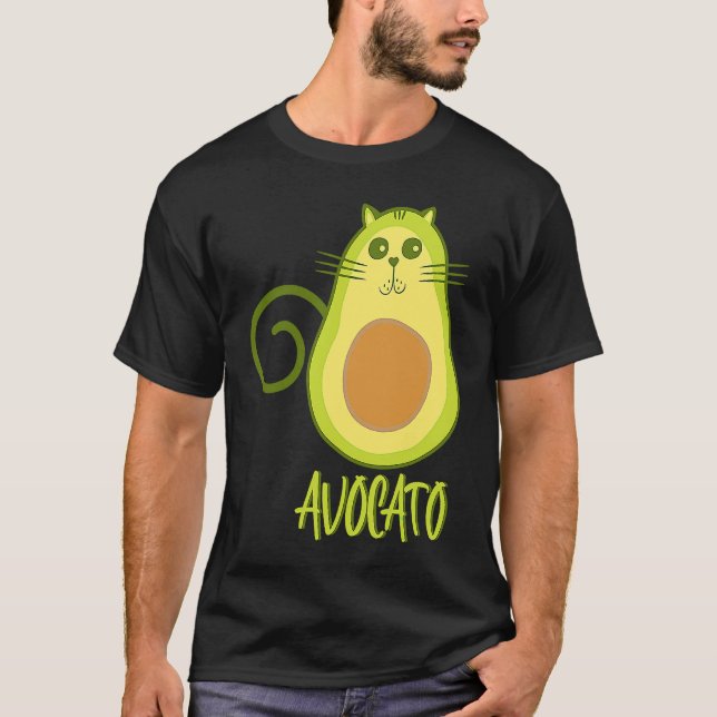 Camiseta Aguacate  Avocato  Gato y Veganos (Anverso)