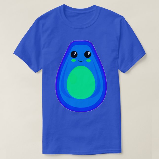 Camiseta Aguacate azul y verde suave (Diseño del anverso)