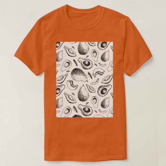 Camiseta Aguacate Belleza Exótica Textura Clásica TShirt (Diseño del anverso)