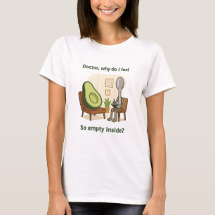 Camiseta Aguacate busca ayuda de terapeuta cuchara