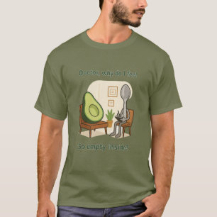 Camiseta Aguacate busca ayuda de terapeuta cuchara