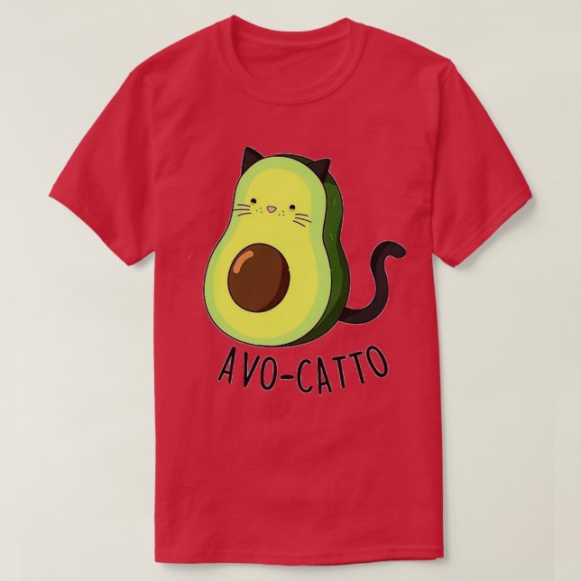 Camiseta Aguacate Cat AvoCatto Animal Pun (Diseño del anverso)