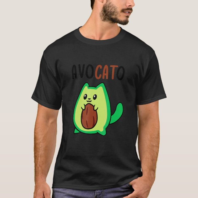 Camiseta Aguacate Cat Vegan (Anverso)