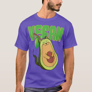 Camiseta aguacate cat vegano amante de los animales vegetar