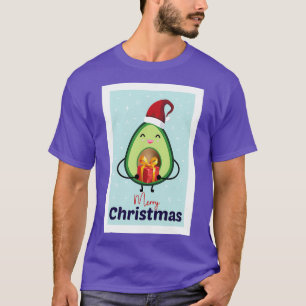 Camiseta aguacate celebrando a los Navidades Feliz Navidad