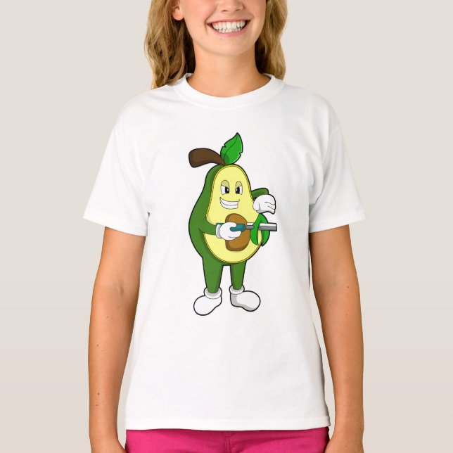 Camiseta Aguacate como peluquero con navaja (Anverso)