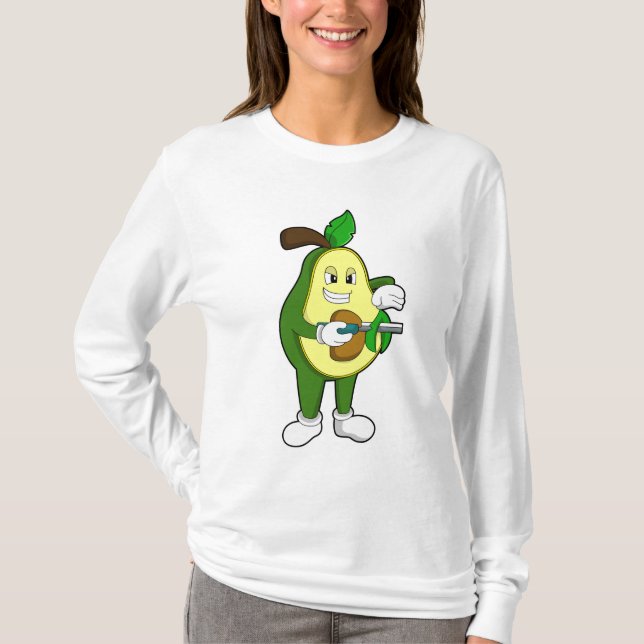Camiseta Aguacate como peluquero con Razor (Anverso)