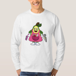 Camiseta Aguacate como peluquero con tijeras y comb