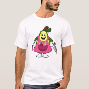 Camiseta Aguacate como peluquero con tijeras y comb