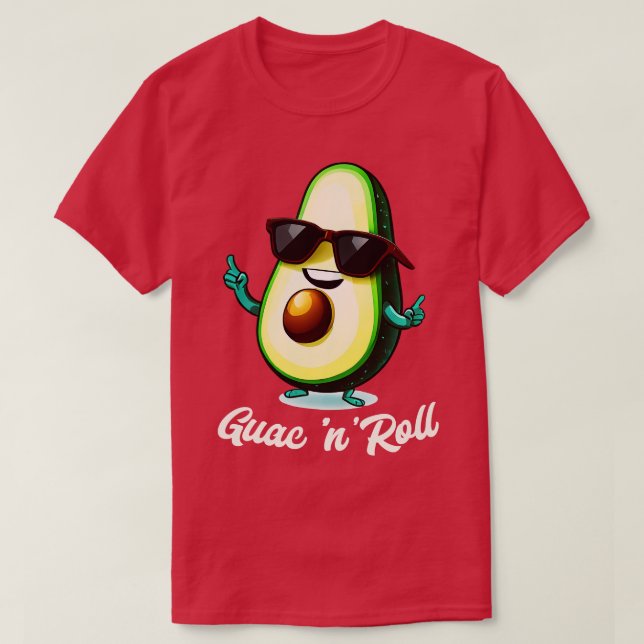 Camiseta aguacate con gafas de sol divertido (Diseño del anverso)