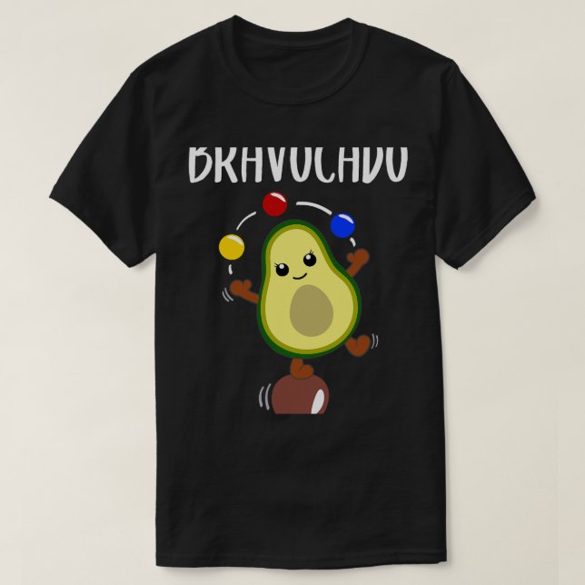 Camiseta Aguacate con malabares divertidos y verduras cruji (Diseño del anverso)