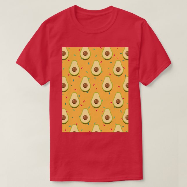 Camiseta Aguacate con salpicaduras de colores (Diseño del anverso)