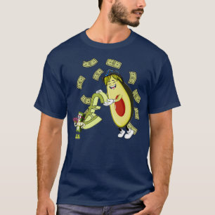 Camiseta aguacate con un paquete de euro divertido