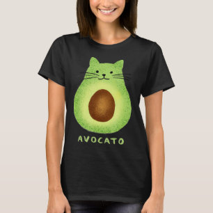 Camiseta Aguacate Cuato Aguacate Vegan Y Gato Kitten